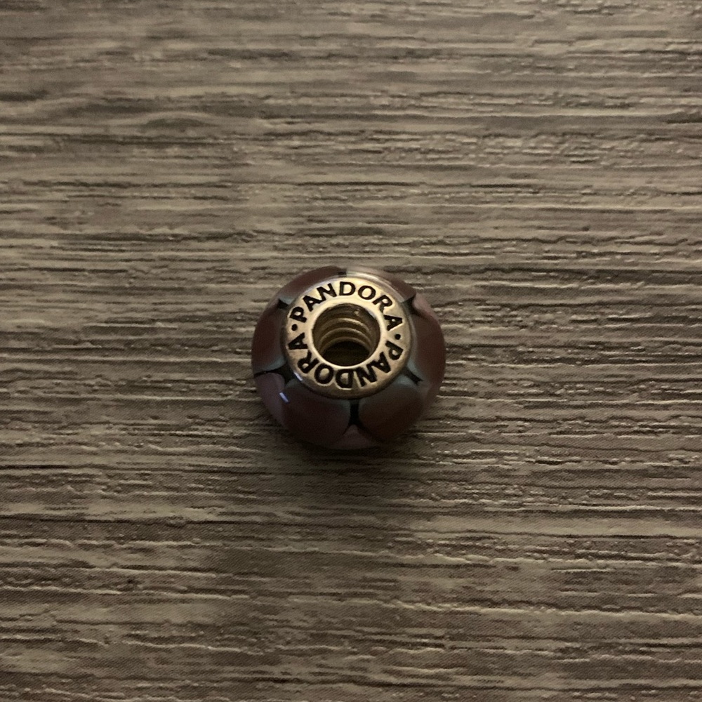 Pandora purple glass bead